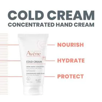 Avene Cold Cream Concentrated Hand Cream, Quick Absorbing for Dry, Chapped Hands, 1.6 Oz