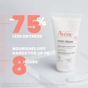 Avene Cold Cream Concentrated Hand Cream, Quick Absorbing for Dry, Chapped Hands, 1.6 Oz