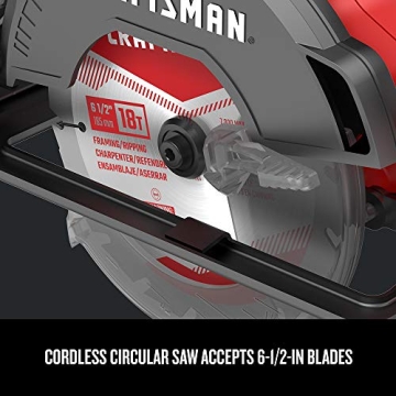 Craftsman V20 Cordless Circular Saw, 6-1/2 inch Bare Tool