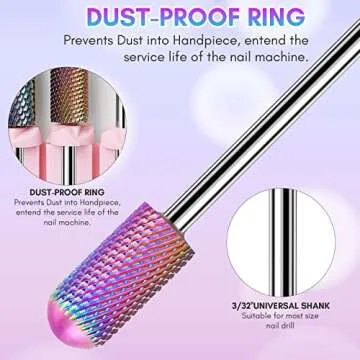 Makartt 7Pcs Nail Drill Bits Set for Perfect Nails