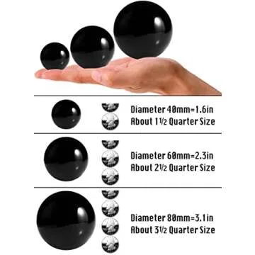 HOMELEX Black Obsidian Crystal Ball for Healing & Decor