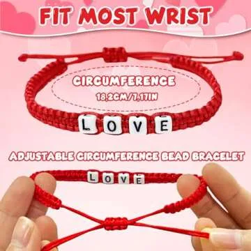 24Pack Kids Valentines Day Cards, Valentine Cards with Bead Bracelets, Valentines Day Gifts for Kids Classroom Prizes, Valentine School Exchange Gifts, Valentine’s Day Class Favors, Friendship Cards