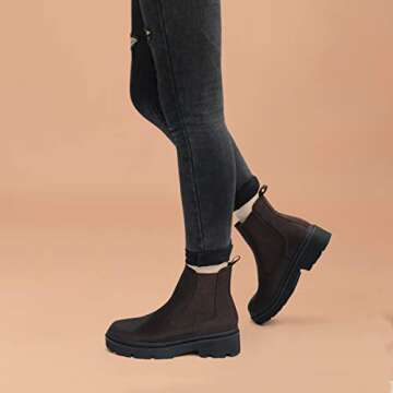 JABASIC Women Chelsea Boots Comfortable Ankle Boots