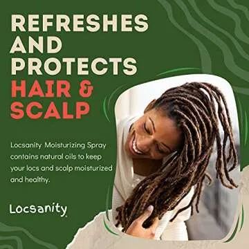 Locsanity Daily Moisturizing Refreshing Spray for Locs, Dreadlocks - Rose Water and Peppermint Hair ...