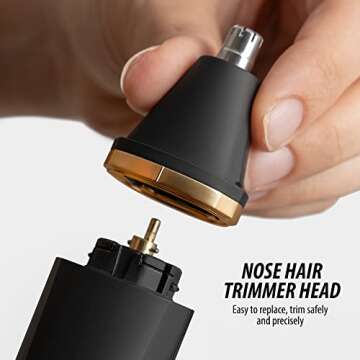 OLOV Electric Body Hair Trimmer for Men - Wet/Dry Body Shaver Groomer with 2 Repalcement Ceramic Bla...