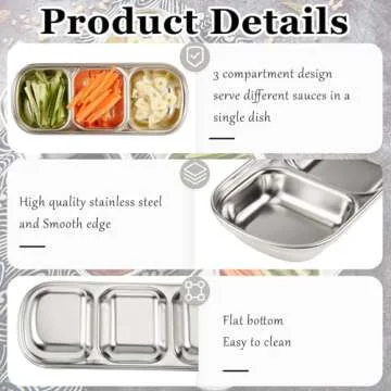 Maxcheck 6 Pcs Soy Sauce Dish Set for Home & BBQ Dining