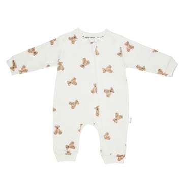 Newborn Infant Baby Boys Girls Cotton Romper with Teddy Bear Print
