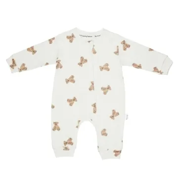 Newborn Infant Baby Boys Girls Cotton Romper with Teddy Bear Print