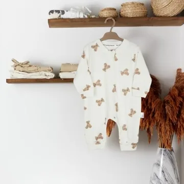 Cute Cotton Romper for Newborns - Teddy Bear Design