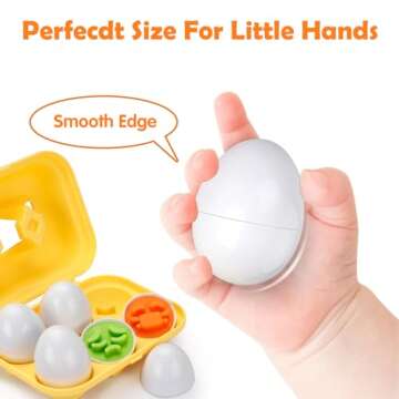 Zcpotizi Educational Egg Matching Toy for Toddlers