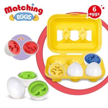 Zcpotizi Educational Egg Matching Toy for Toddlers
