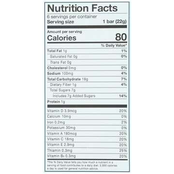 MadeGood Vanilla Crispy Squares, 6 Healthy Snacks, 0.78oz