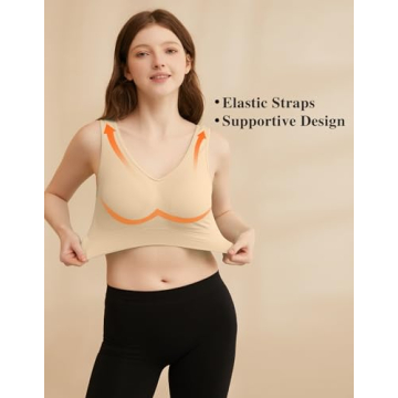 Comfortable Wireless Sports Bras for Women 3 Pack