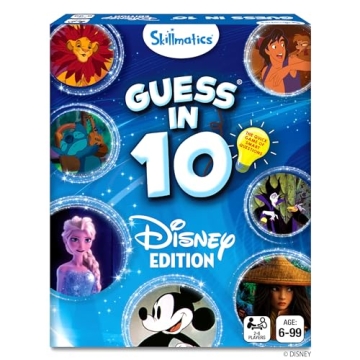 Skillmatics Guess in 10 Disney Card Game for Kids, Teens & Adults - Fun Family Game