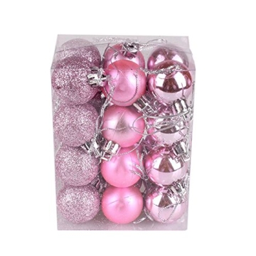 24PCS Shatterproof Mini Christmas Balls for Holiday Decor