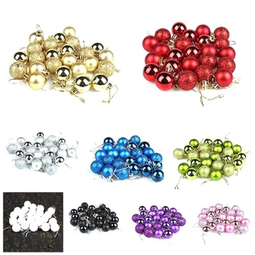 24PCS Shatterproof Mini Christmas Balls for Holiday Decor