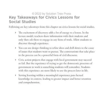 Becoming Active Citizens: Practices to Engage Students in Civic Education Across the Curriculum (An innovative resource geared to transform civic education in the classroom)