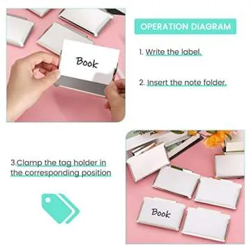 Stylish Stainless Steel Basket Bin Labels Clips for Organizing