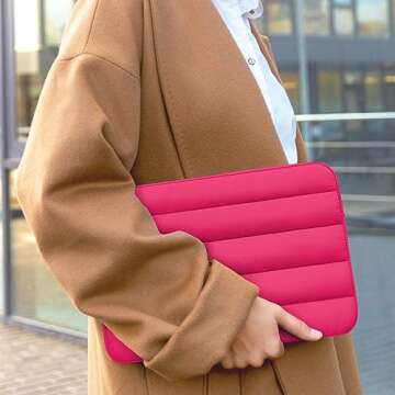 Vandel - The Original Puffy Laptop Sleeve 13-14 Inch. Pink Laptop Sleeve for Women. Carrying Case Cover for MacBook Pro 14 in, MacBook Air 13 Inch, iPad Pro 12.9, Dell, Asus, HP