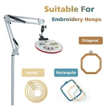 Versatile Embroidery Floor Stand with Phone Holder