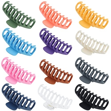 12 Pcs Non-Slip Large Hair Claw Clips for Women