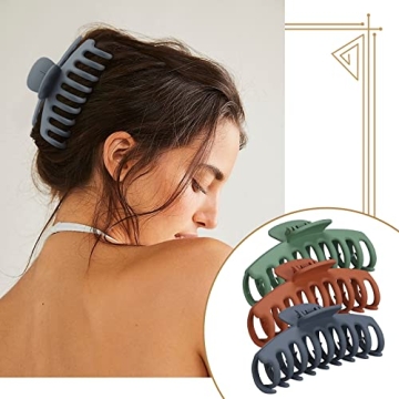 12 Pcs Non-Slip Large Hair Claw Clips for Women