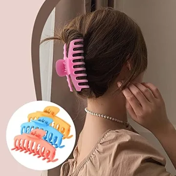 12 Pcs Non-Slip Large Hair Claw Clips for Women