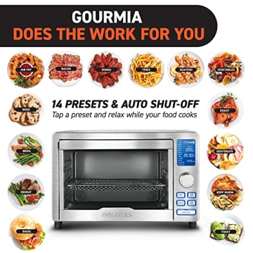 Gourmia Digital Stainless Steel Toaster Oven Air Fryer