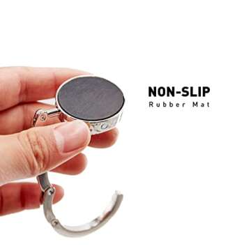 TANOSII Foldable Rhinestone Purse Hook for Tables