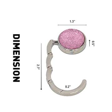 TANOSII Foldable Rhinestone Purse Hook for Tables