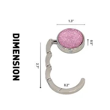 TANOSII Foldable Rhinestone Purse Hook for Tables