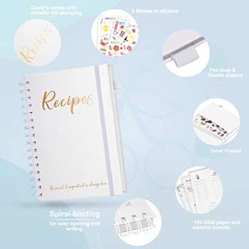 JUBTIC Recipe Book - Personalize Your Family Cookbook