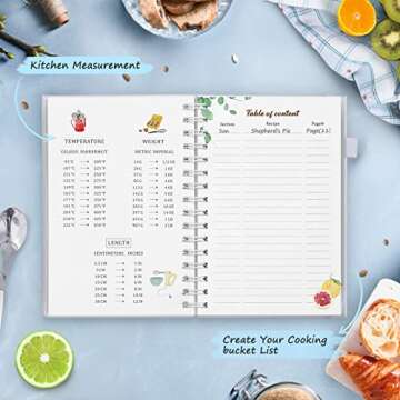 JUBTIC Recipe Book - Personalize Your Family Cookbook