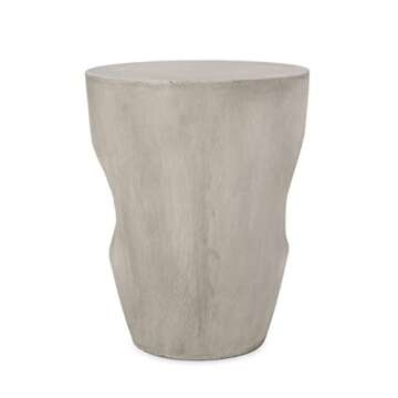 Christopher Knight Home Randall Outdoor Contemporary Lightweight Accent Side Table, Concrete Finish