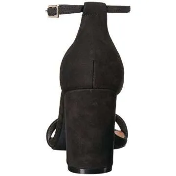 Steve Madden Women's Declair Dress Sandal, Black Nubuck, 8 M US