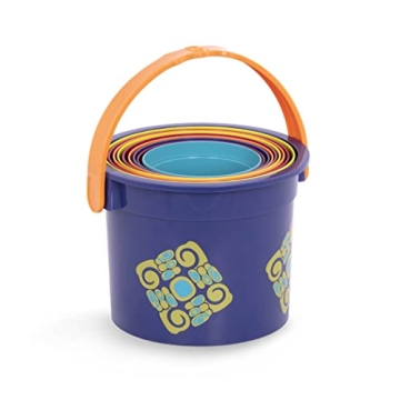 B. toys Stacking Buckets – 10 Colorful Nesting Cups Toy
