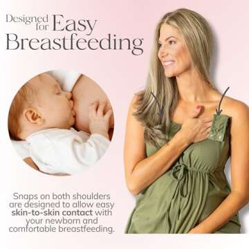 Stylish Baby Be Mine Labor and Delivery Gown for Moms