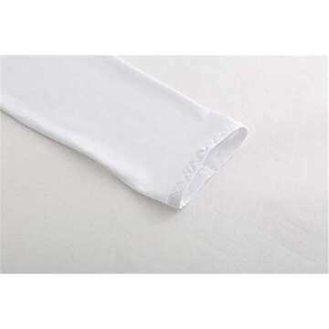 Women Cooling Shawl Arm Sleeve with Finger Hole, Comfortable & Breathable, Anti-UV, Ladies Sun Protection Cooler Shrug (White)