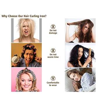 Heatless Hair Curler Hair Culers for Long Hair Soft No Heat Hair Curlers You Can To Sleep In Overnight,Heatless Curling Rod Portable Silk Curling Ribbon (Pink-1)