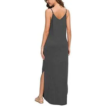 GRECERELLE Women's Summer Casual Maxi Dress with Pockets
