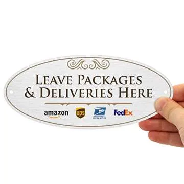 SmartSign Stylish Package Delivery Door Sign for Any Space