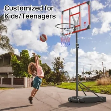 Yohood Adjustable Basketball Hoop for Kids 8.53ft