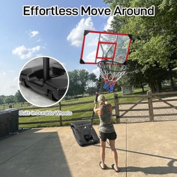 Yohood Adjustable Basketball Hoop for Kids 8.53ft