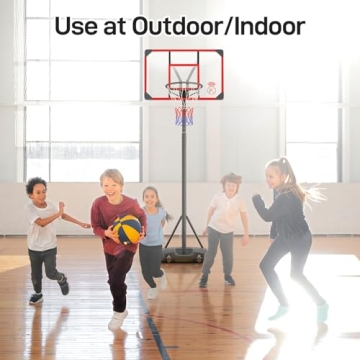 Yohood Adjustable Basketball Hoop for Kids 8.53ft