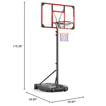 Yohood Adjustable Basketball Hoop for Kids 8.53ft