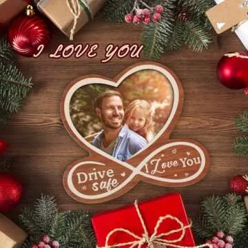 Drive Safe I Love You Visor Clip, Custom Couple Photo Car Visor Clip, with Personalized Car Photo Frame, Valentine's Day Gifts for Wife and Husband, Anniversary Birthday Gifts, Meaningful Gifts