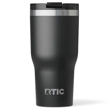 RTIC 30oz Black Insulated Stainless Steel Tumbler - Perfect for Hot & Cold Drinks