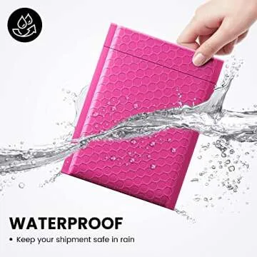 Fuxury Bubble Mailers 6x10" 100 Pack Pink Thick Padded Envelopes Usable Size 6x9" Mailing Envelopes Bubble Padded, Shipping Bags for Mailing,Packaging, Small Business, Boutique, Bulk #0