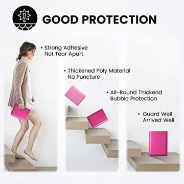 Fuxury Bubble Mailers 6x10" 100 Pack Pink Thick Padded Envelopes Usable Size 6x9" Mailing Envelopes Bubble Padded, Shipping Bags for Mailing,Packaging, Small Business, Boutique, Bulk #0