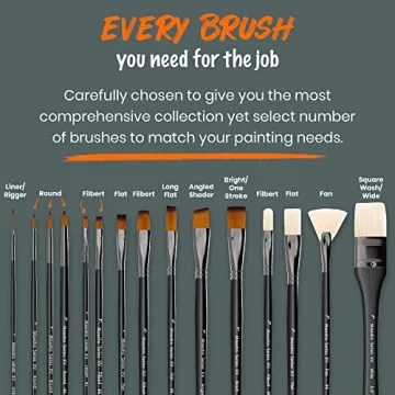 Professional Paint Brushes for Artists 15 Piece Set